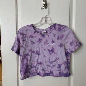 PINK crop top tie dye purple XS/XP